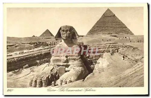 Ansichtskarte AK Egypt Egypte Cairo The excavated sphinx