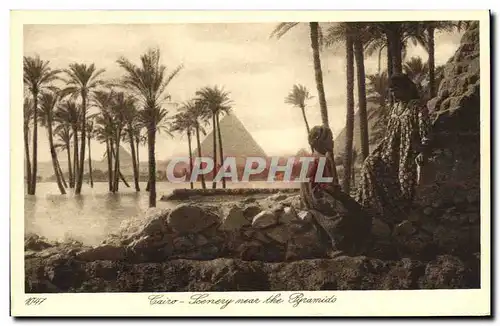 Ansichtskarte AK Egypt Egypte Cairo Scenery near the Pyramids