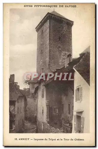 Cartes postales Annecy Impasse du Tripot et la Tour du Chateau