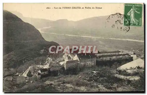 Ansichtskarte AK Chateau Fort de la Pierre Chatel et Vallee du Rhone