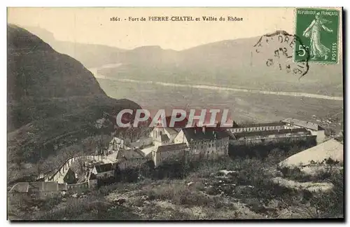 Cartes postales Chateau Fort de la Pierre Chatel et Vallee du Rhone