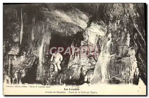 Ansichtskarte AK Grotte Grottes de Dargilan Fonde de la salle de l'eglise La lozere