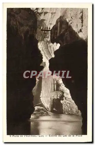 Cartes postales Grotte Grottes Puits de Padirac Entree du Lac de la Pluie