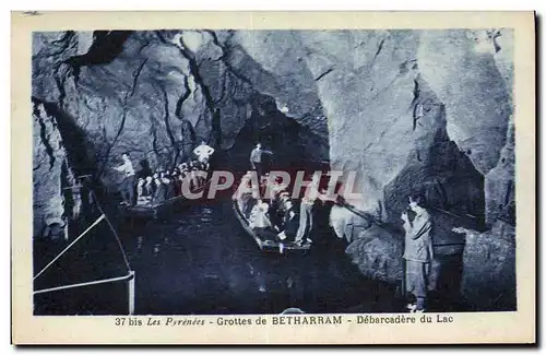 Cartes postales Grotte Grottes de Betharram Debarcadere du lac Barque