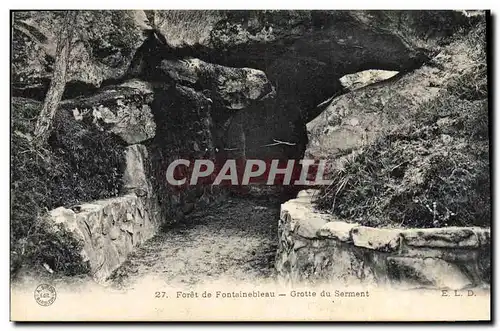 Ansichtskarte AK Grotte du Serment Foret de Fontainebleau Grottes