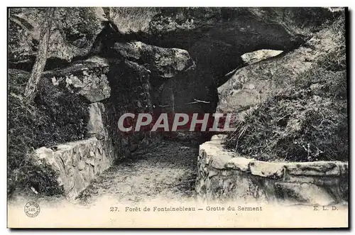 Cartes postales Grotte du Serment Foret de Fontainebleau Grottes