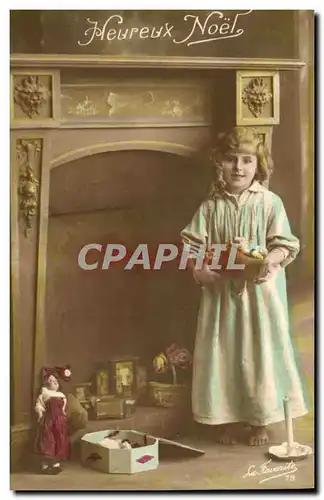 Cartes postales Fantaisie Enfant Poupee Noel