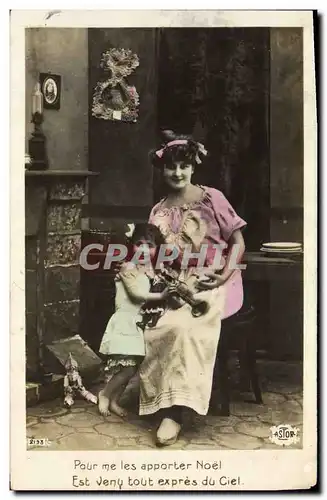 Cartes postales Fantaisie Enfant Poupee Femme Trompette