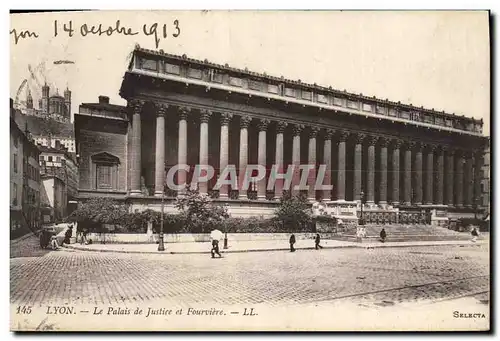 Cartes postales Palais de justice et Fourviere Lyon