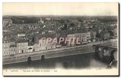 Ansichtskarte AK Laval Vue prise du Palais de justice