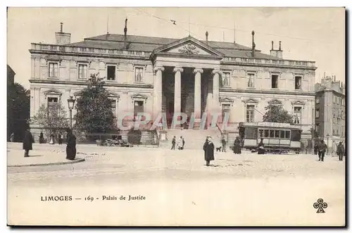 Cartes postales Palais de justice Limoges Tramway