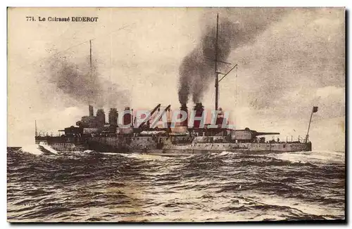 Cartes postales Bateau de guerre Le Cuirasse Diderot