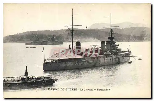 Cartes postales Bateau de guerre Le Cuirasse Democratie