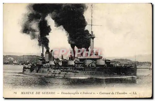 Ansichtskarte AK Bateau de guerre Dreadnoughts Diderot Cuirasse de l'escadre