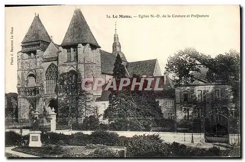 Ansichtskarte AK Le Mans Eglise ND de la Couture et Prefecture