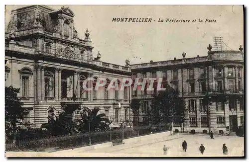 Cartes postales Prefecture et la Poste Montpeller