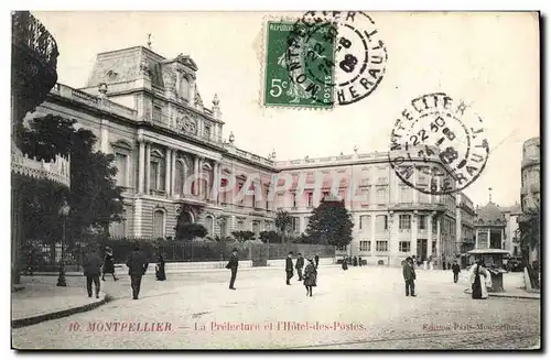 Cartes postales Prefecture et l'Hotel des Postes Montpellier