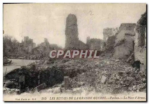 Ansichtskarte AK Militaria Verdun La Place d'armes