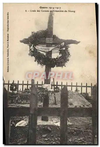 Cartes postales Militaria Croix des Carmes au cimetiere de Petang