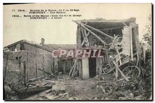 Cartes postales Militaria Domremy Une maison