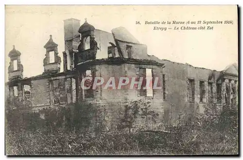 Cartes postales Militaria Etrepy Le chateau Cote Est