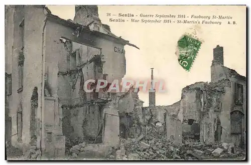 Cartes postales Militaria Senlis Faubourg St Martin