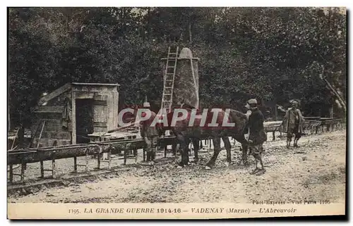 Cartes postales Militaria Vadenay Marne L'abrauvoir Cheval