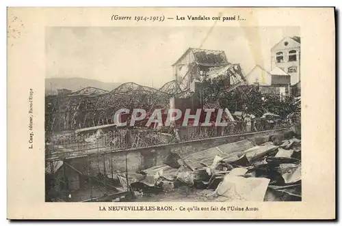 Cartes postales Militaria La Neuveville les Raon Ce qu'ils ont fait de l'usine Amos