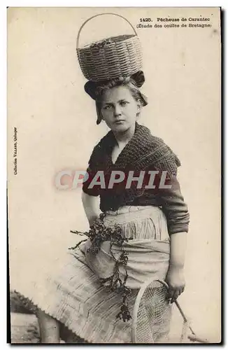 Cartes postales Folklore Pecheuse de Carantec