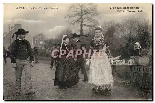 Cartes postales Folklore La Gavotte Danses bretonnes