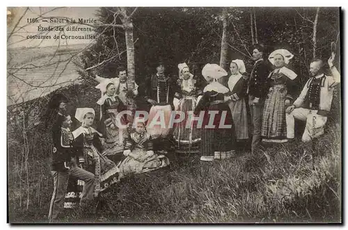 Cartes postales Folklore Salut a la mariee Cornouailles