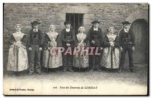 Cartes postales Folklore Noce des environs de Lorient