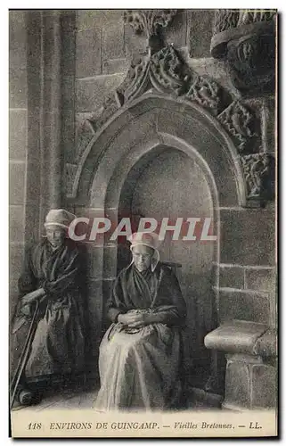 Cartes postales Folklore Environs de Guingamp Vieille bretonnes