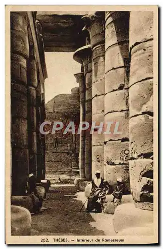Ansichtskarte AK Egypt Egypte Thebes Interieur du Ramesseum