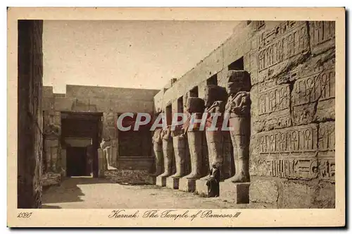 Ansichtskarte AK Egypt Egypte Karnak The temple of Rameses III