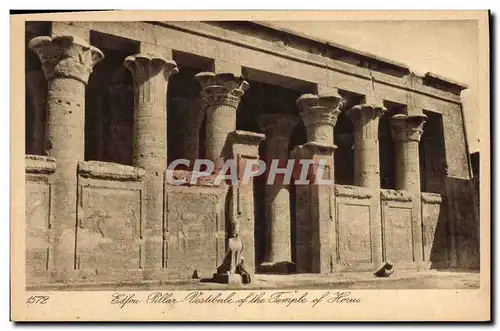 Ansichtskarte AK Egypt Egypte Edfou  Pillar Vestibule of the temple of Horus