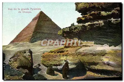 Cartes postales Egypt Egypte Vue de la grande pyramide de Cheops