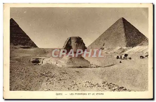 Ansichtskarte AK Egypt Egypte Les pyramides et le sphinx