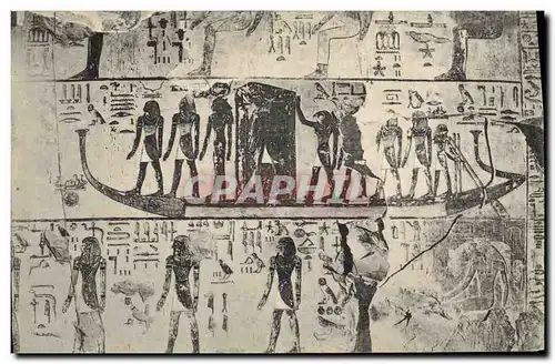 Ansichtskarte AK Egypt Egypte Thebes Vallee des tombeaux des rois Peintures murales dans le tombeau de Seti