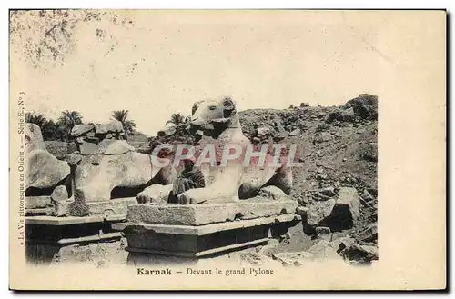 Cartes postales Egypt Egypte Karnak Devant le grand pylone