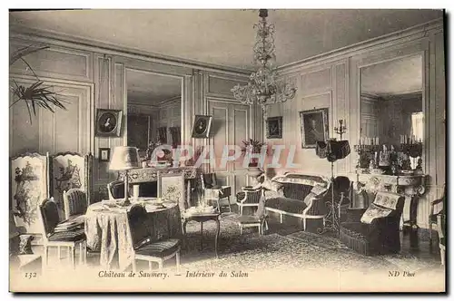 Cartes postales Chateau de Saumery Interieur du salon