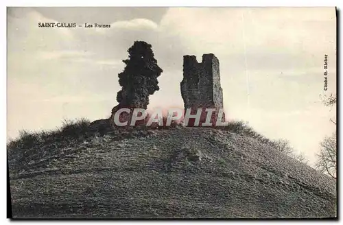 Cartes postales Chateau Saint Calais Les ruines