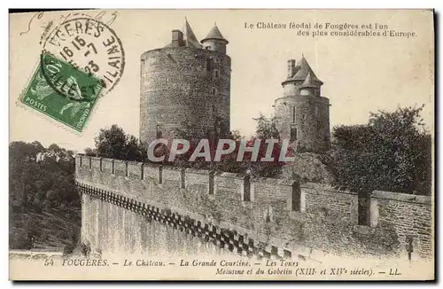 Cartes postales Chateau feodal de Fougeres