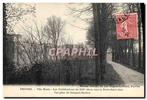 Cartes postales Chateau Provins Ville haute Les fortifications Porte Saint Jean Vue prise du rempart Saulsoy