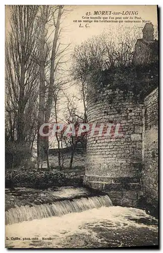 Cartes postales Chateau Moret sur Loing Tourelle