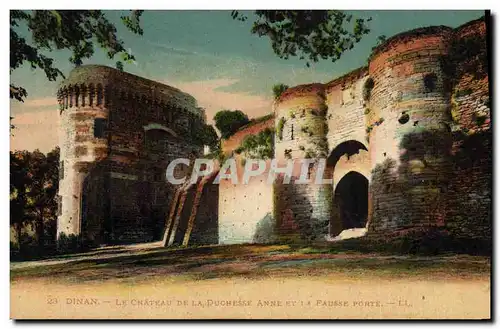 Cartes postales Chateau de la Duchesse Anne et la fausse porte Dinan