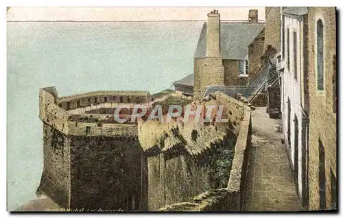 Cartes postales Chateau Mont St Michel Les remparts