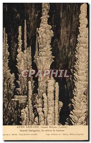Cartes postales Grotte Grottes Aven Armand Causse Mejean Grande stalagmite
