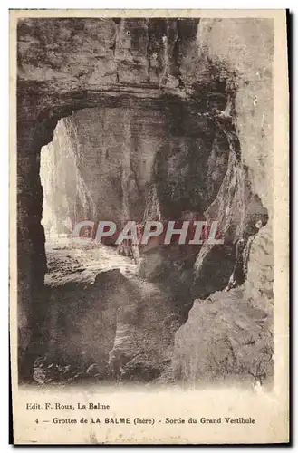 Cartes postales Grotte Grottes de la Balme Sortie du grand vestibule