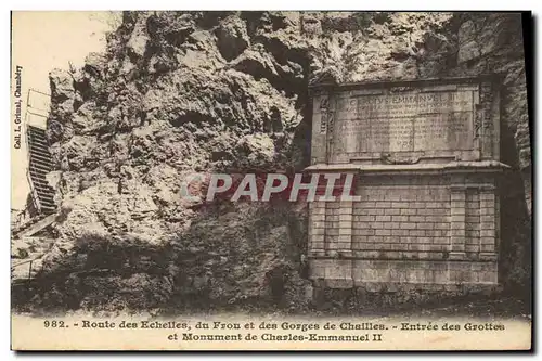 Ansichtskarte AK Grotte Grottes Route des Echelles du Frou et des gorges de Chailles Entree des grottes et monume